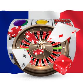 drapeau français cartes dés rouleaux roulette
